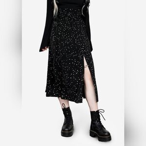 Disturbia Celestial Midaxi Skirt, US12, black